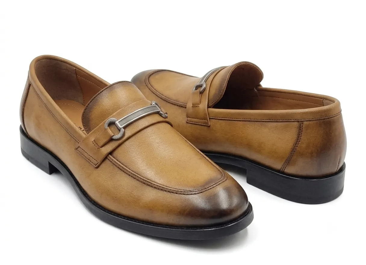 Men's Premium Leather Horsebit Loafers | Elegant Slip-On Dress Shoes - Image 3