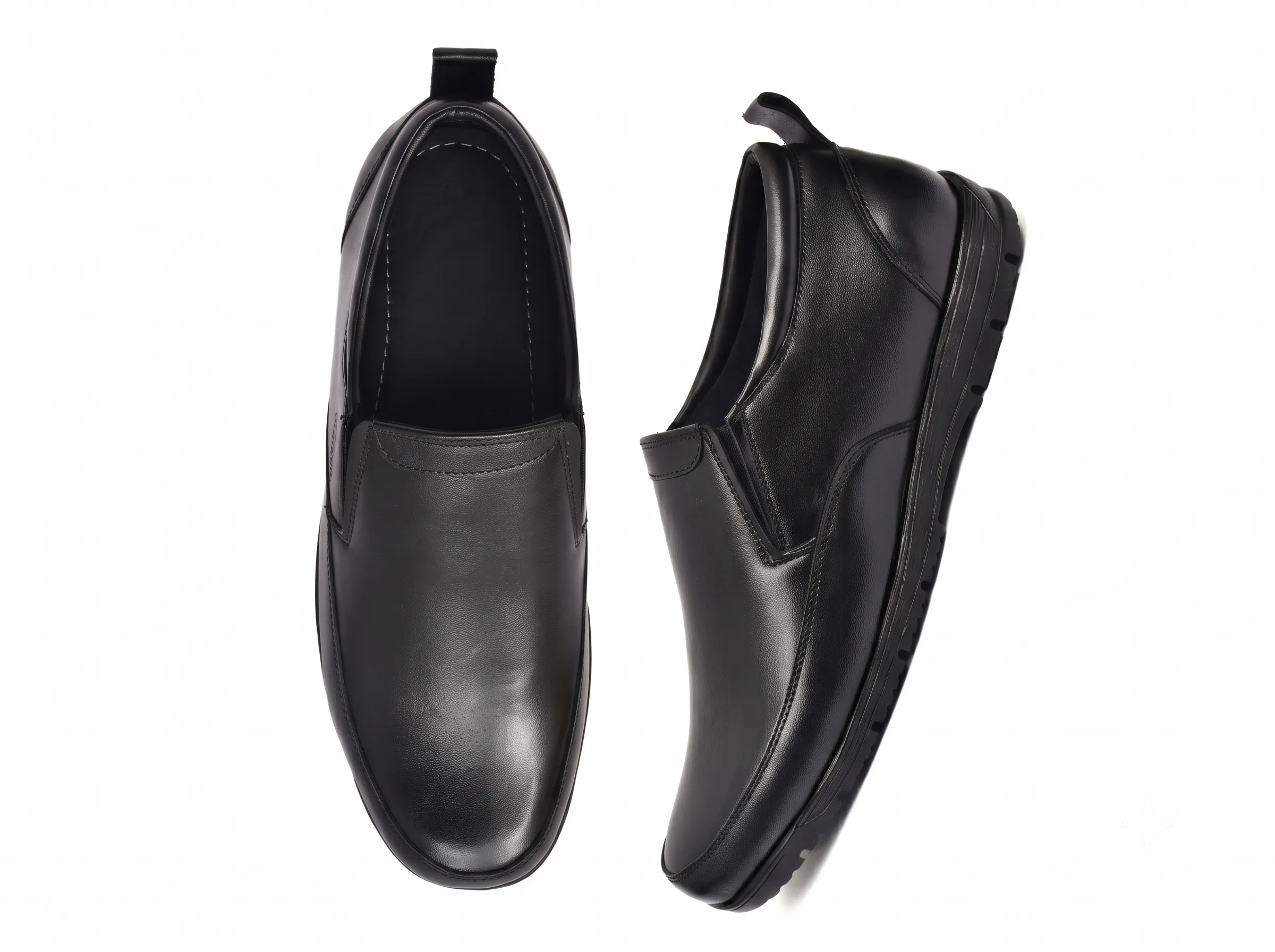 Men's Leather Slip-On Walking Shoes | Comfort Casual Loafers - Image 3