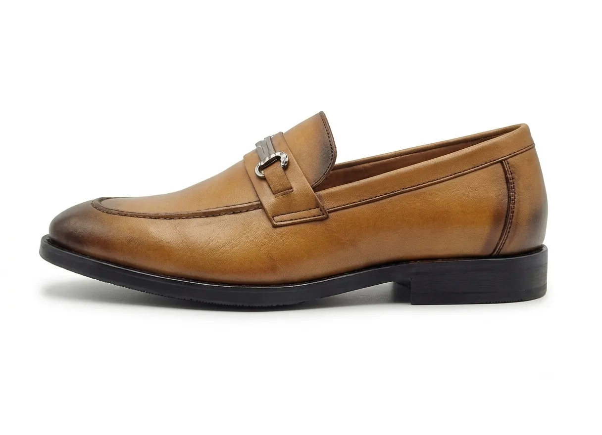 Men's Premium Leather Horsebit Loafers | Elegant Slip-On Dress Shoes - Image 4