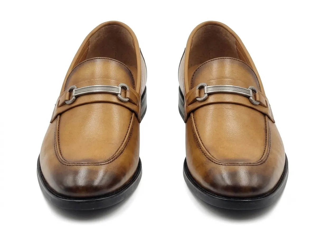Men's Premium Leather Horsebit Loafers | Elegant Slip-On Dress Shoes - Image 5