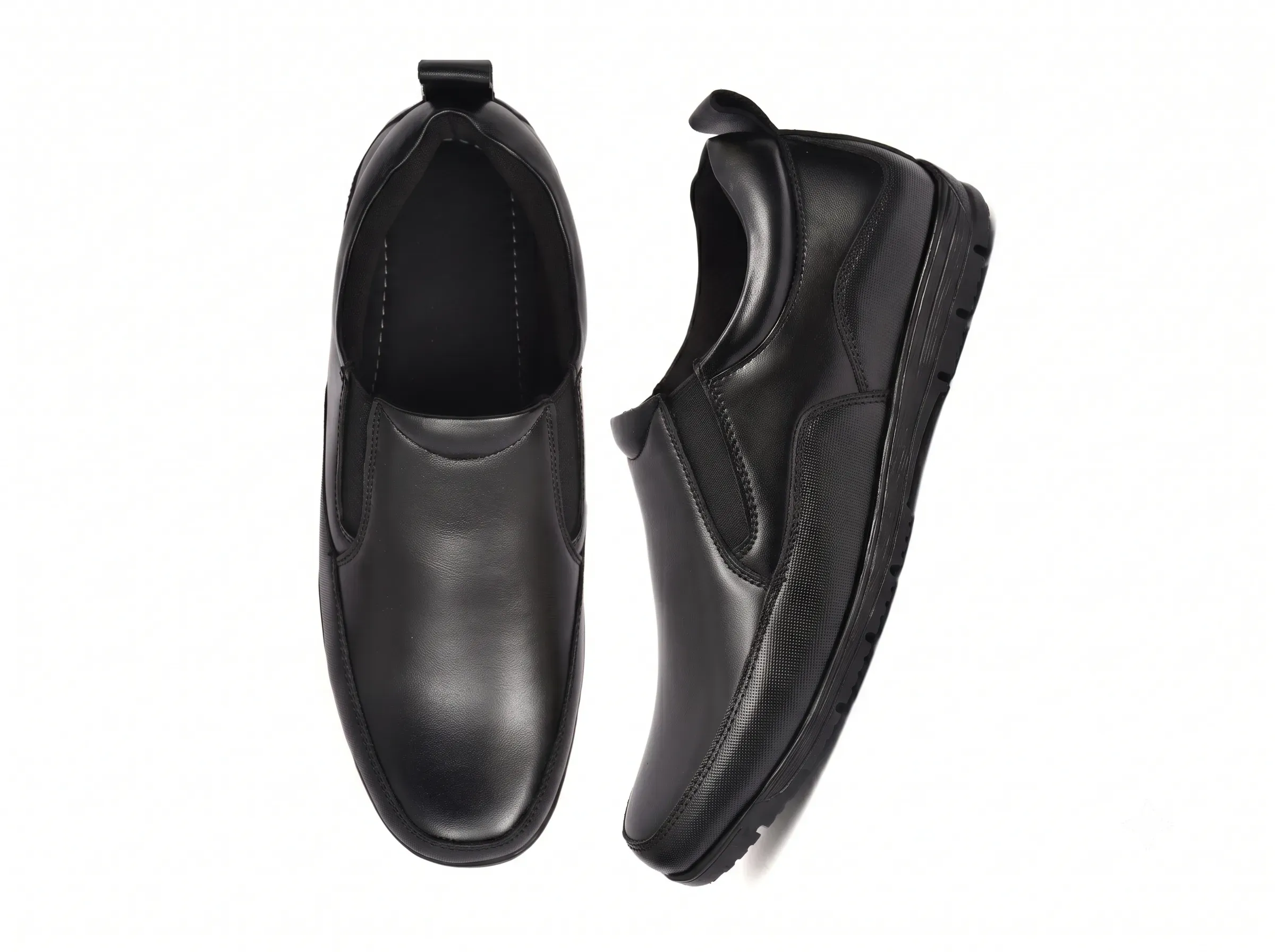 Men's Leather Slip-On Walking Shoes | Comfort Casual Loafers - Image 4