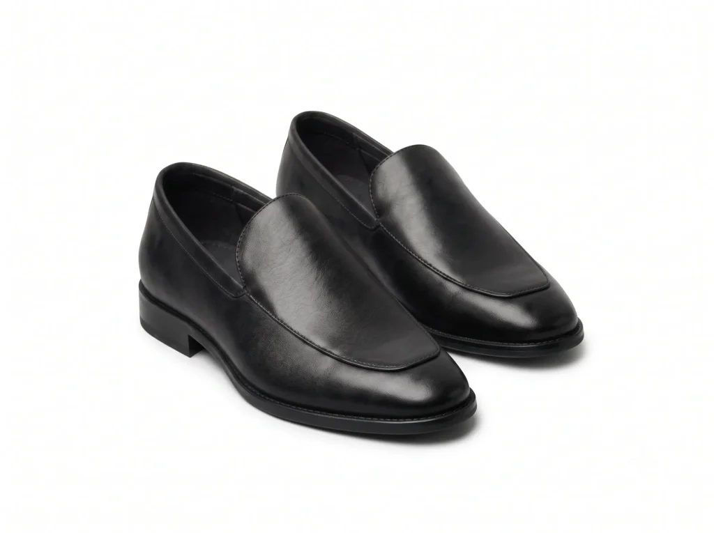 Men's Premium Leather Apron Toe Loafers | Slip-On Dress Shoes