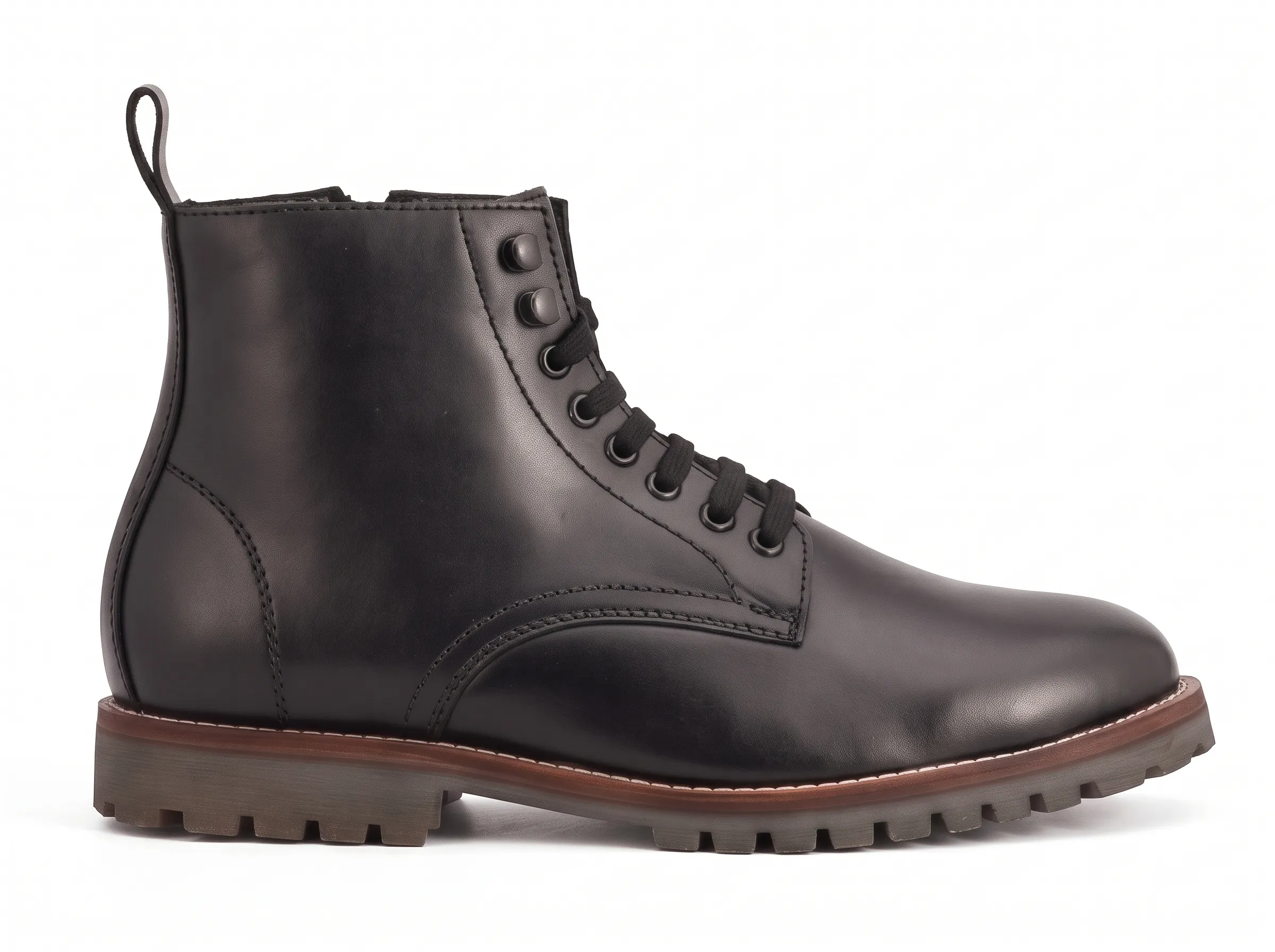Men's Premium Leather Lace-Up Ankle Boots - Image 2
