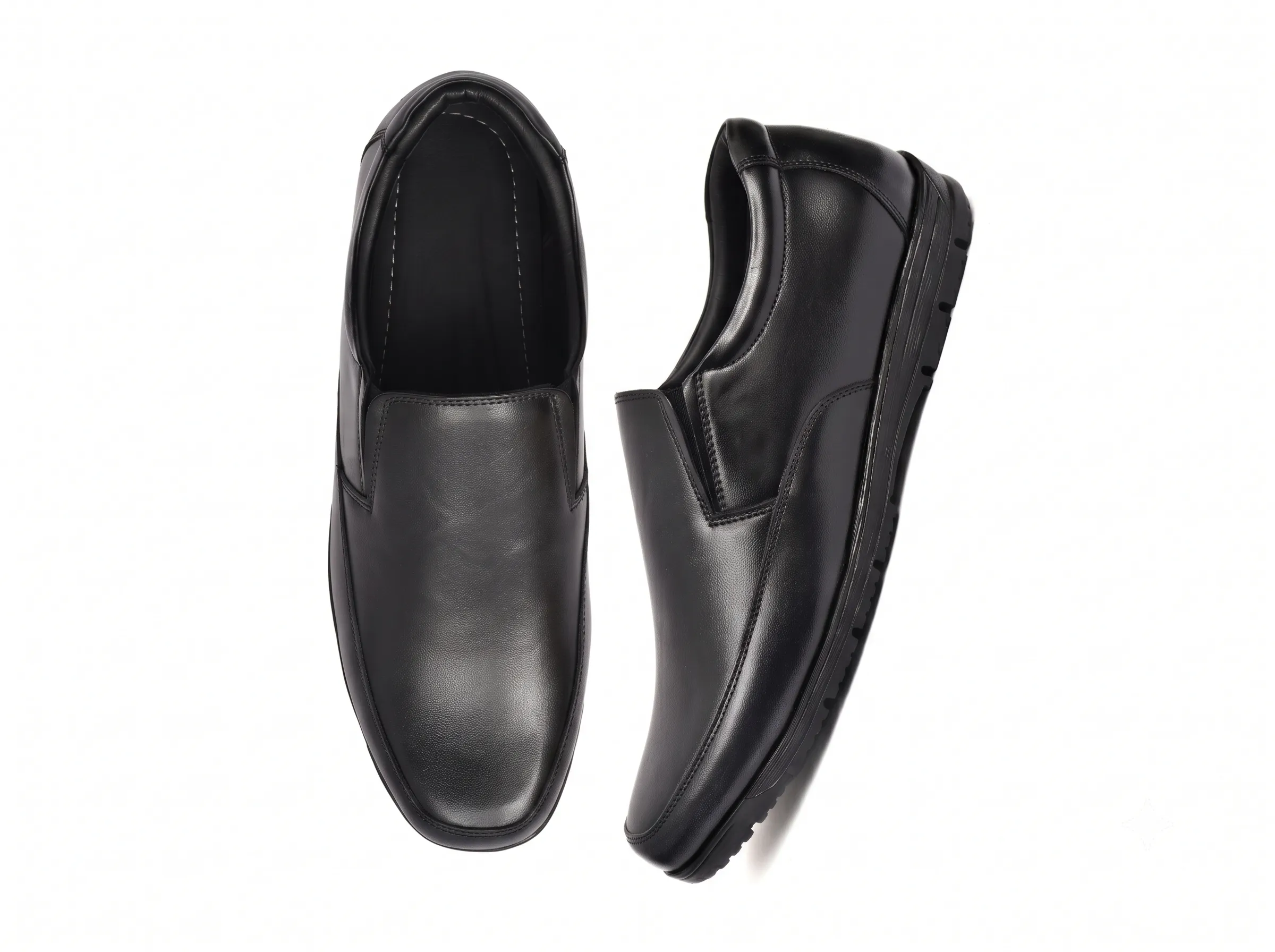 Men's Leather Slip-On Walking Shoes | Comfort Casual Loafers - Image 3