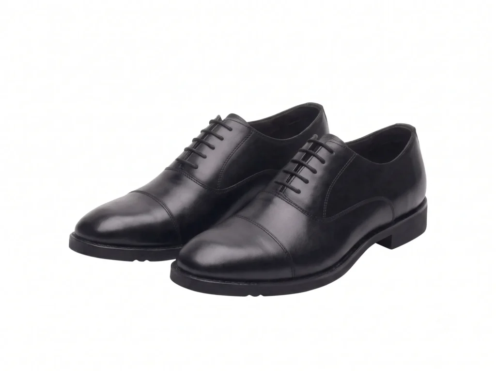 Premium Men's Leather Cap-Toe Oxfords | Classic Dress Shoes