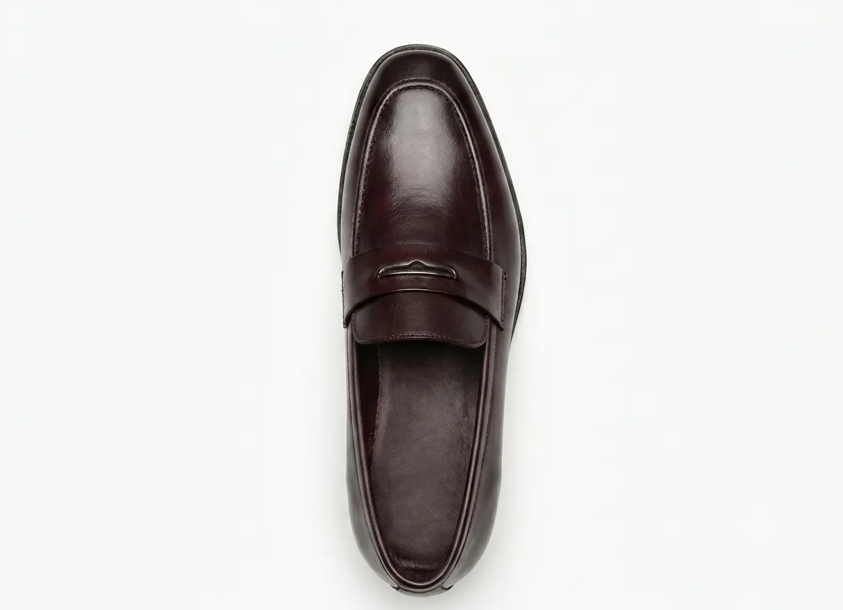 Men's Premium Leather Metal Bar Loafers | Elegant Slip-On Dress Shoes - Image 2