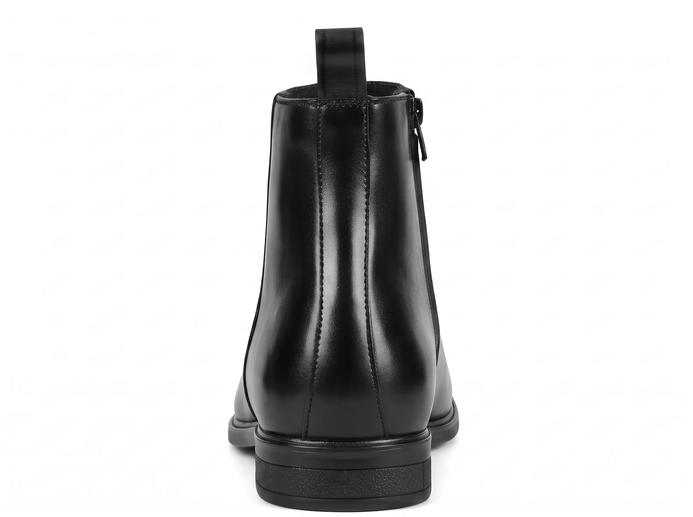 Men's Polished Leather Side-Zip Ankle Boots | Formal Dress Boots - Image 7