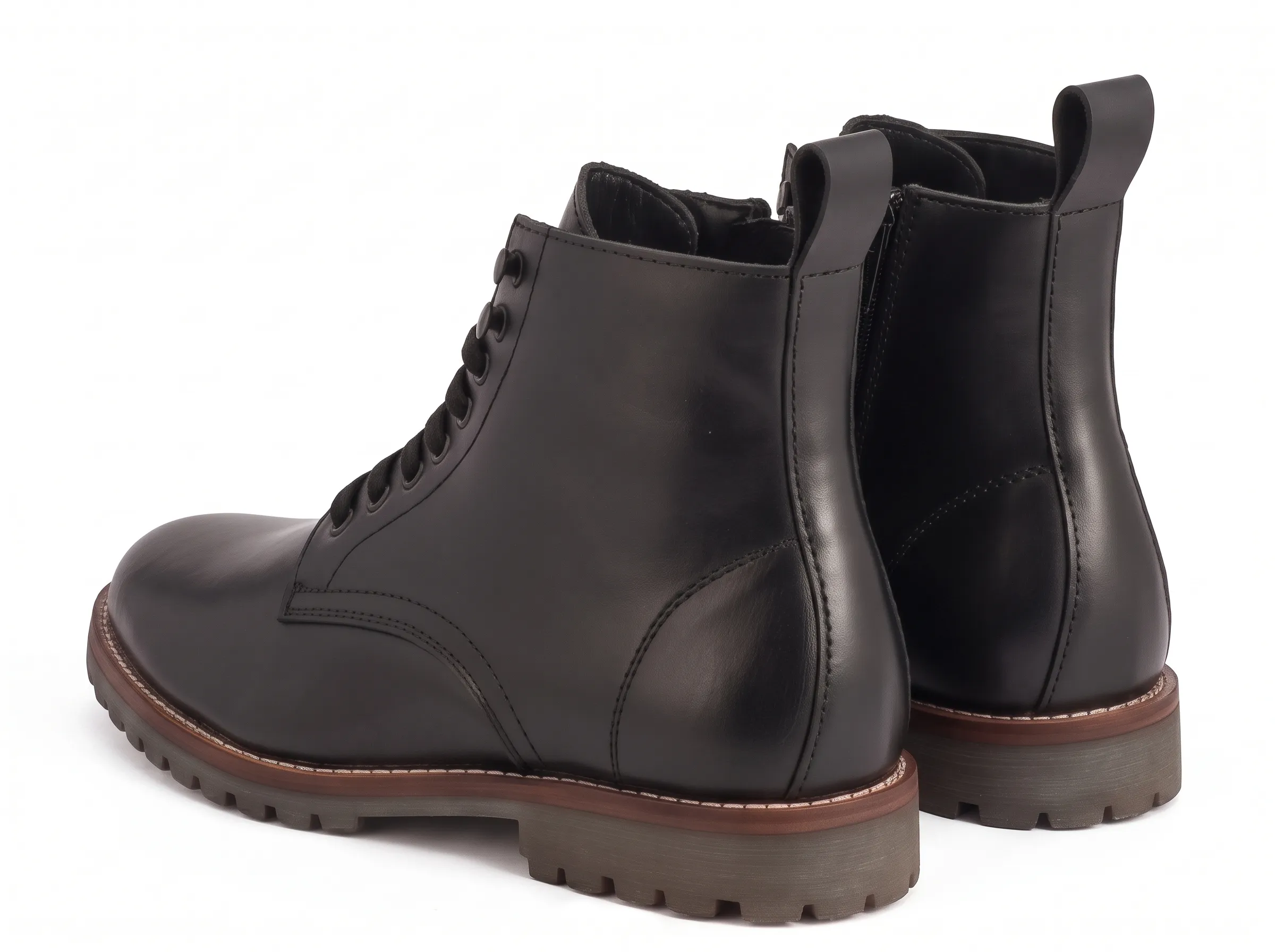 Men's Premium Leather Lace-Up Ankle Boots - Image 3
