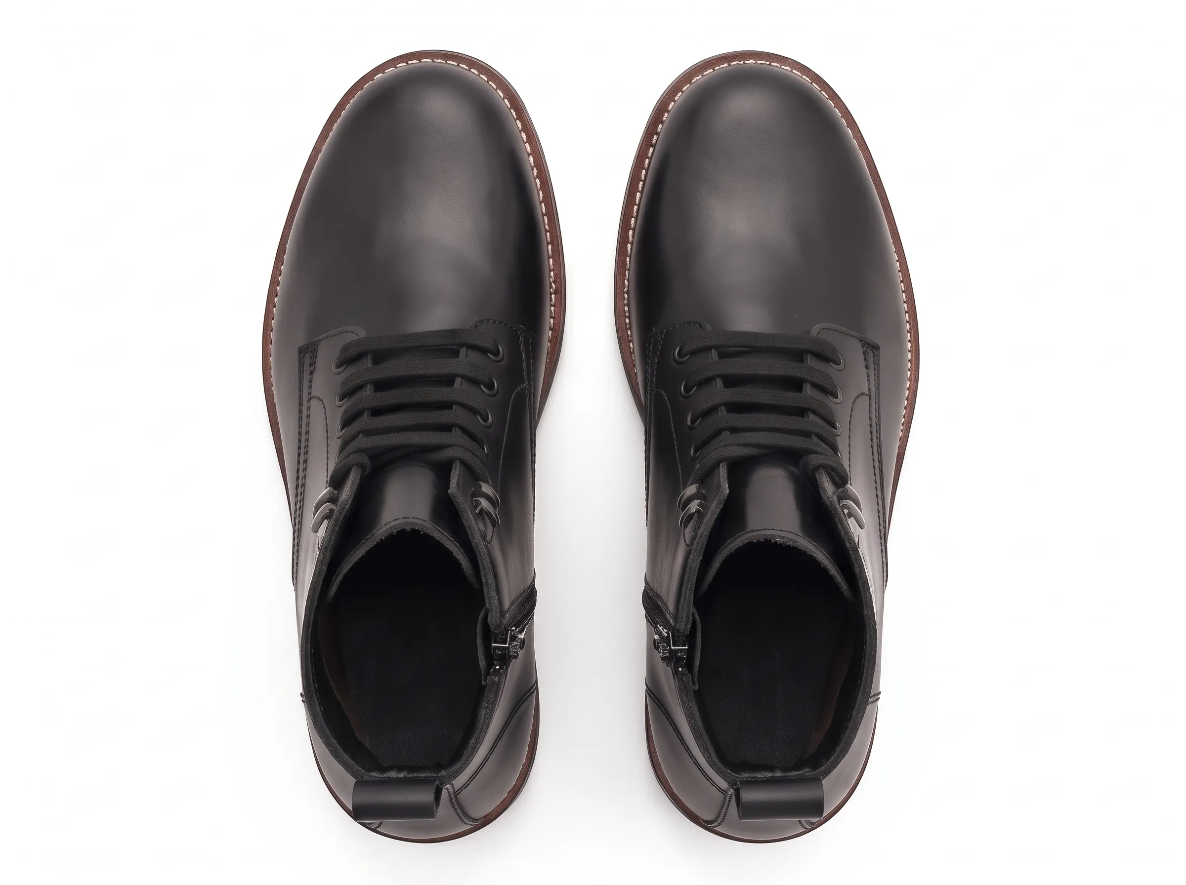 Men's Premium Leather Lace-Up Ankle Boots - Image 4