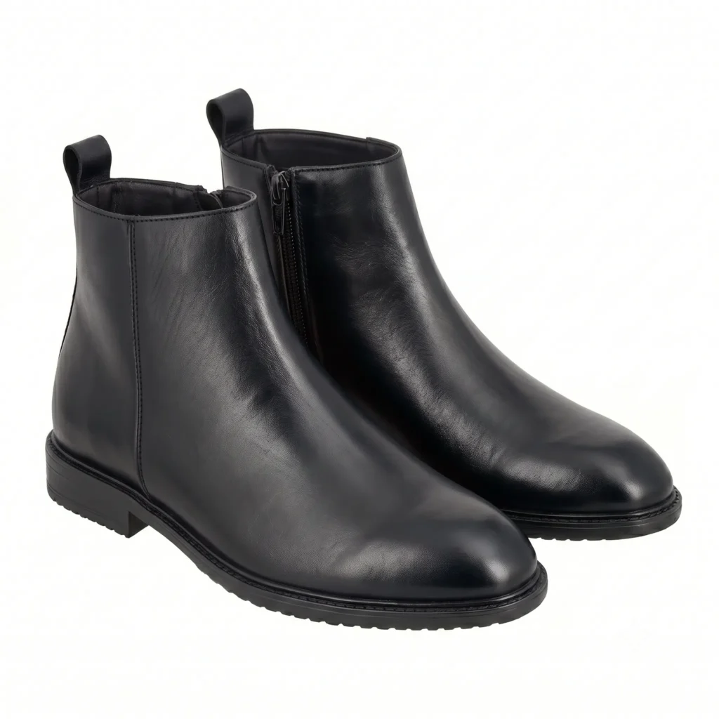 Men's Premium Leather Side-Zip Ankle Boots | Classic Dress Boots