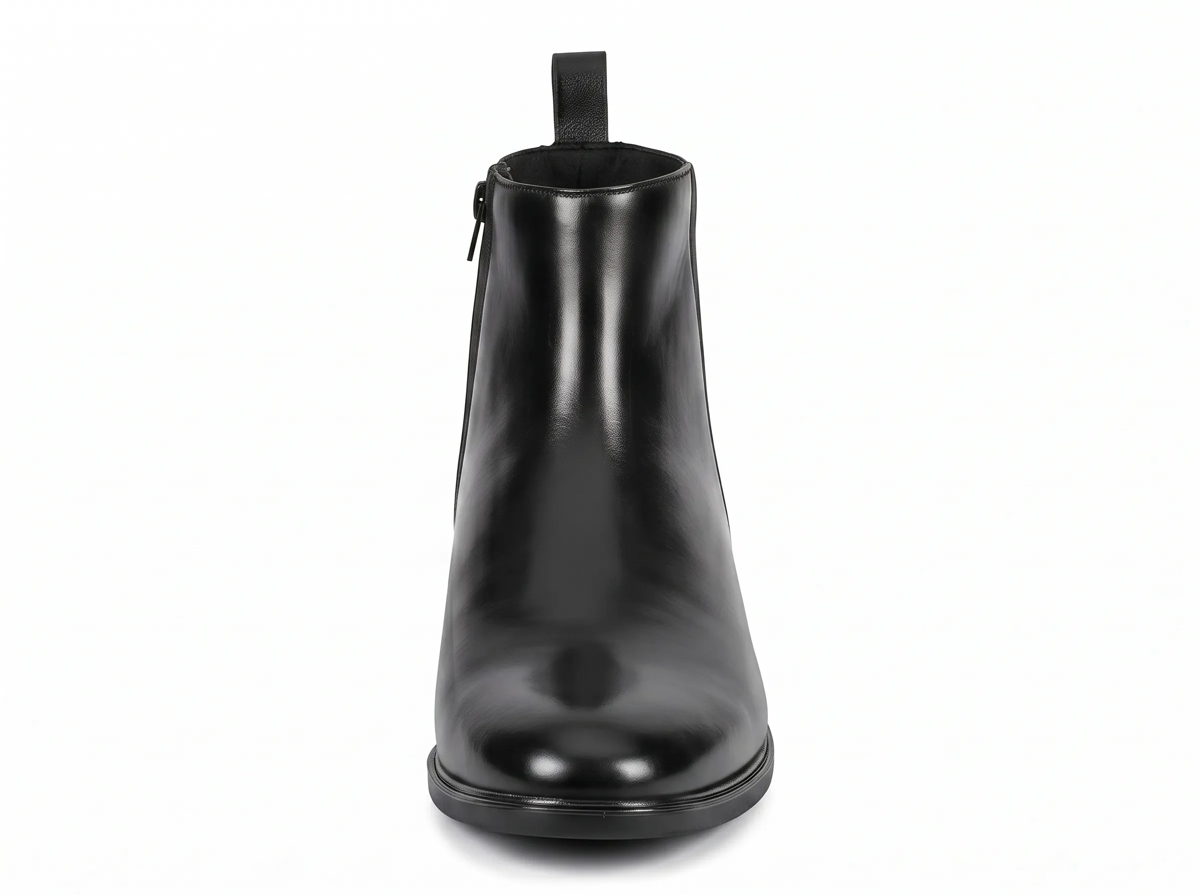 Men's Polished Leather Side-Zip Ankle Boots | Formal Dress Boots - Image 6